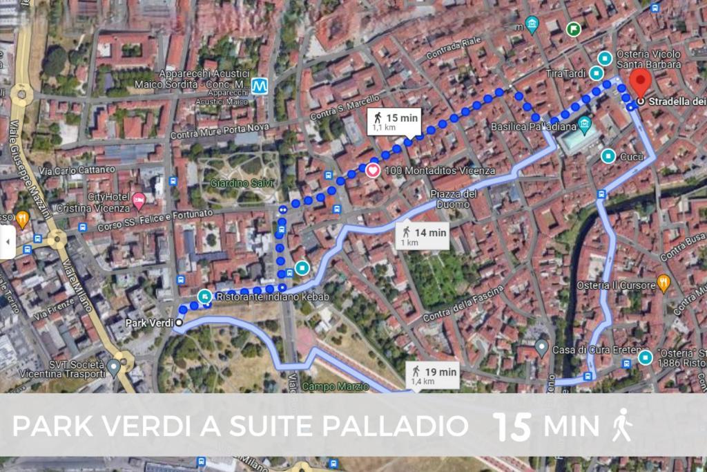 Suite Palladio Centro Vicenza A 2 Passi Da Piazza Dei Signori Check-In Veloce מראה חיצוני תמונה